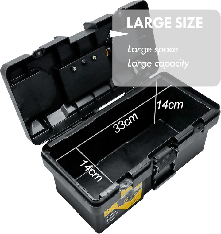 CCLIFE Werkzeugbox 13" Werkzeugkasten 35 x 17 x 18 cm Koffer mit 2 kleinen Aufbewahrungsboxen, Schne