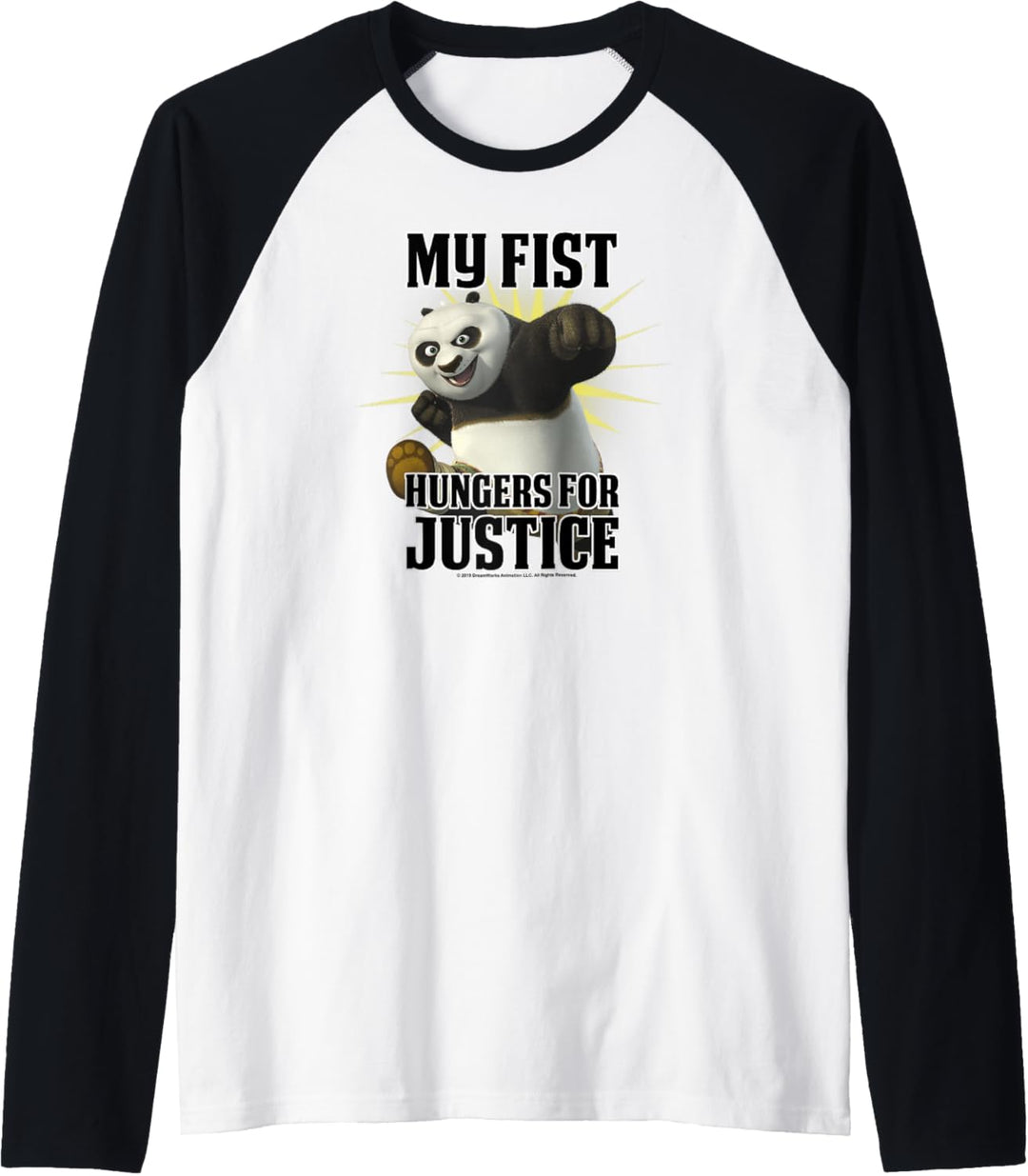 Kung Fu Panda My Fist Hungers For Justice Po Portrait Raglan