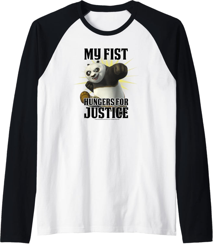 Kung Fu Panda My Fist Hungers For Justice Po Portrait Raglan