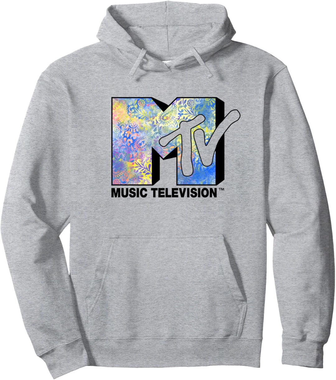MTV Logo Paisley Blue Pullover Hoodie