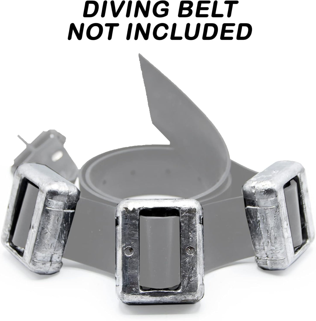NAMAKA® Tauchblei Sub für Tauchgänge von 1 kg - 1 bis 6 Stück in einer Packung. Silber 1 Stück, Silb