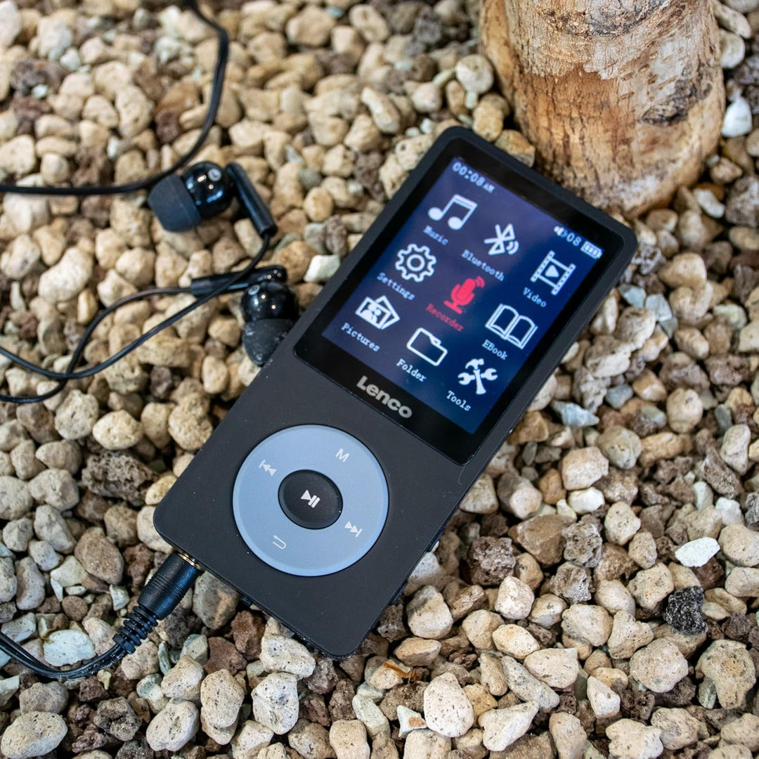 Lenco Xemio-860BK - MP3/MP4-Spieler mit Bluetooth und 8 GB internem Speicher - Schwarz, Schwarz