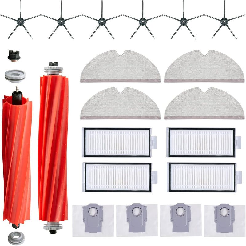 16 Stück Zubehörset für Roborock Q7 / Q7+ / Q7 Max / Q7 Max+ Staubsauger Ersatzteile Enthält 2 Haupt