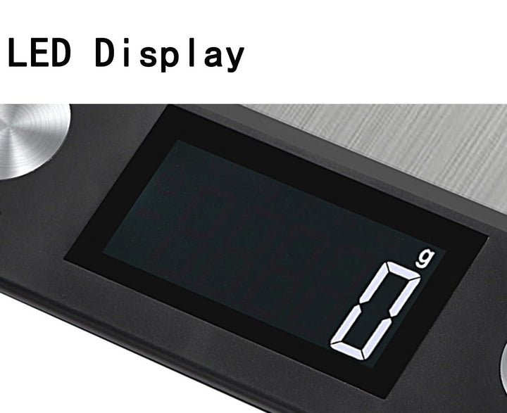 Lebensmittelwaage mit LED-Anzeige 7 Wiegeeinheiten 22lb Gewicht Kapazität Edelstahl Top für Meal Pre