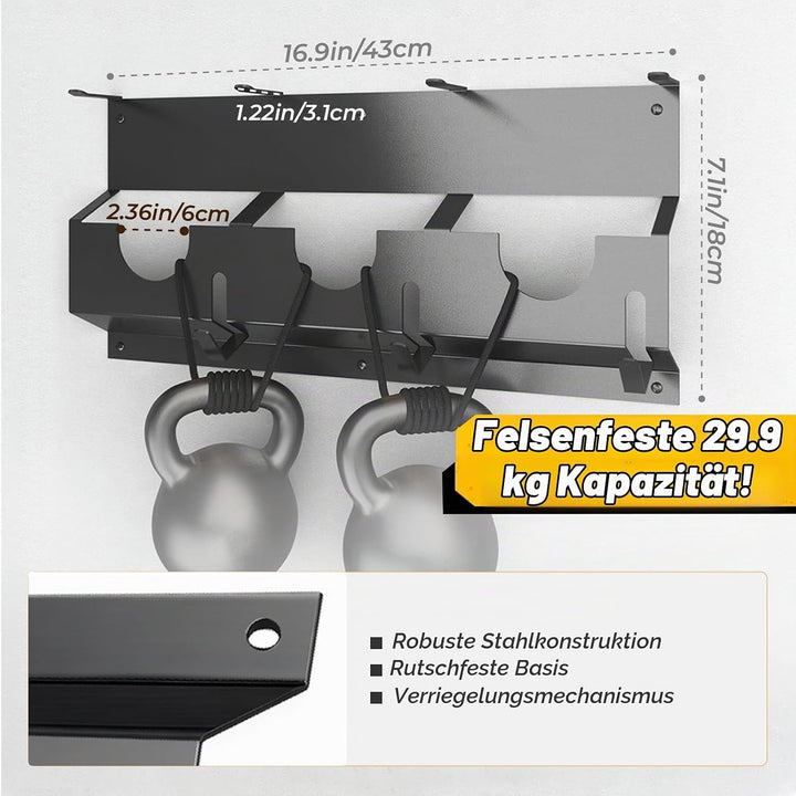 2-in-1 Winkelschleifer Halterung,Tragfähigkeit 66LB,3 Fächern,Winkelschleifer Halter Wandhalterung f