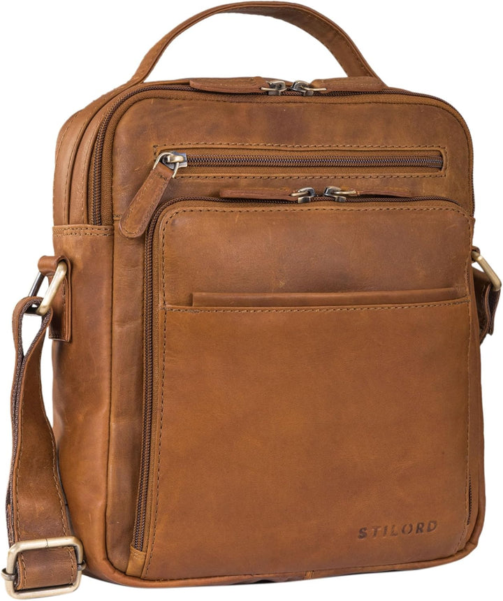 STILORD 'Ivan' Männerhandtasche Leder Messenger Bag Herren Tasche zum Umhängen Echtleder Schultertas