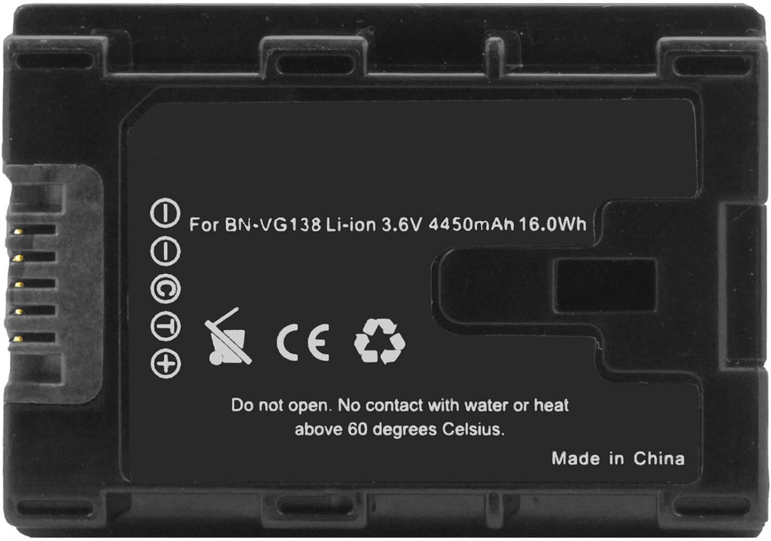 2X Akku BN-VG138 für JVC GZ-E... / -EX... / -HM... / -MS... / GX1... - Siehe Liste!
