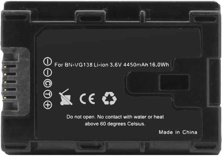 2X Akku BN-VG138 für JVC GZ-E... / -EX... / -HM... / -MS... / GX1... - Siehe Liste!
