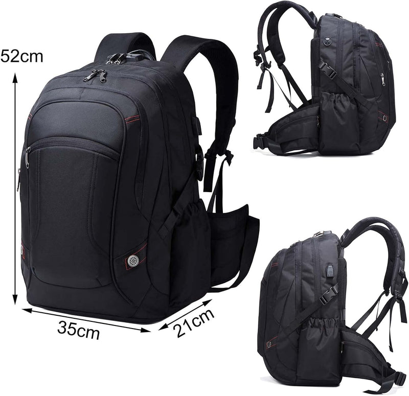 Vmokki Laptop Rucksack 17,3 Zoll Arbeitsrucksack Anti Diebstahl Wasserdicht Gross Ergonomisch Hüftgu