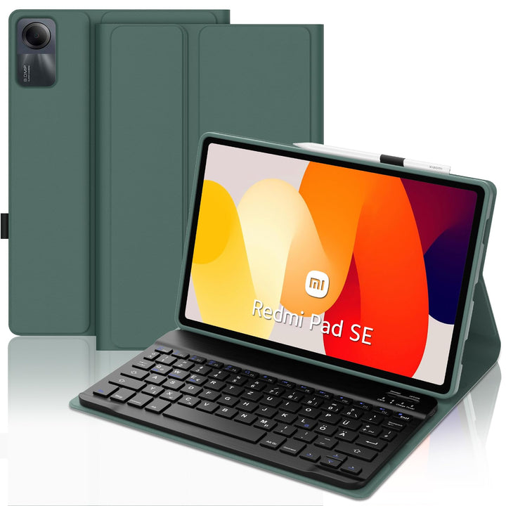 IVEOPPE Tastatur Hülle für Xiaomi Redmi Pad SE 11'', Deutsches QWERTZ-Layout, Bluetooth Abnehmbare T