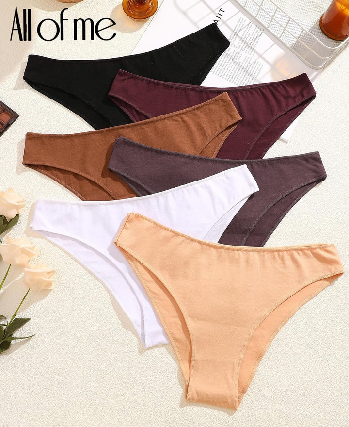 ALL OF ME 6er Pack Unterhosen Damen Baumwolle Unterwäsche Frauen Set Cotton Panties Slips Mehrpack H