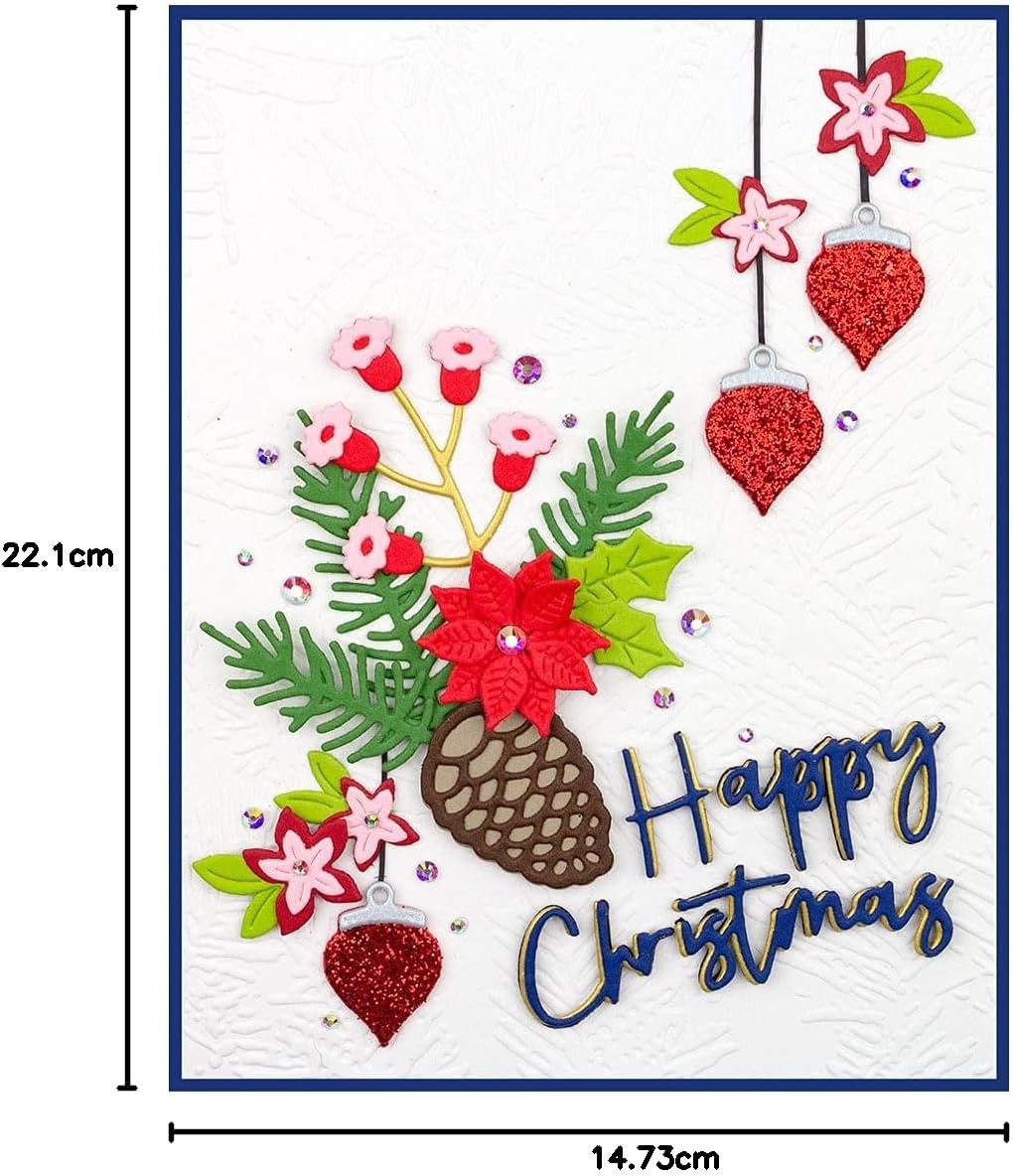 Spellbinders Christmas Blooms Tis The Season Collection Stanzformen, Metall, geätzt