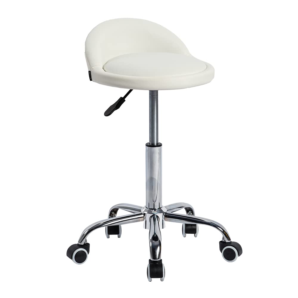 Mingone Bürohocker mit Rollen Sattelhocker mit Niedrige Rückenlehne Ergonomische Arbeitsstuhl Kosmet