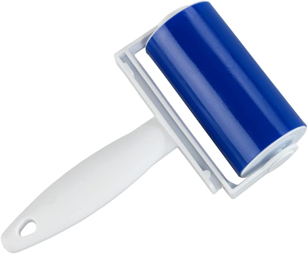 WENKO Dauerkleiderrolle Easy mit Hülle - Fusselrolle, abwaschbar, Polypropylen, 6.5 x 19.5 x 6.5 cm,