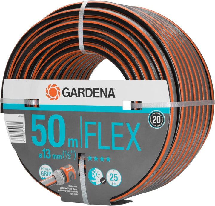 Gardena Comfort FLEX Schlauch 13 mm (1/2 Zoll), 50 m: Formstabiler, flexibler Gartenschlauch mit Pow