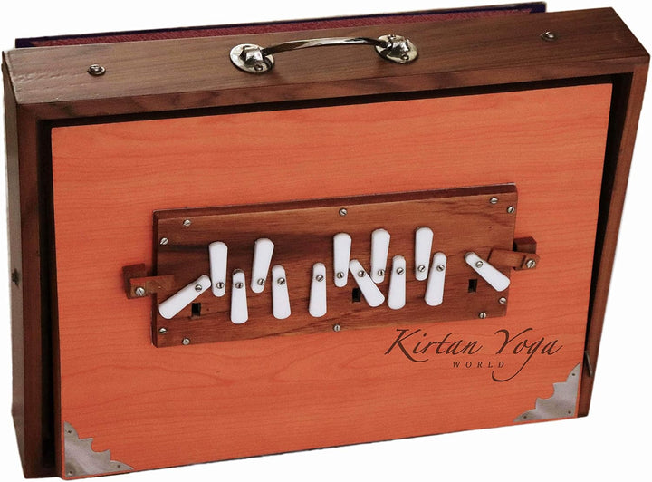 Shruti Box Raga Nr. 3, professionelles Modell, aus Teak-Holz, C-Tonleiter (c3 bis c4), 39 x 30 x 8,5