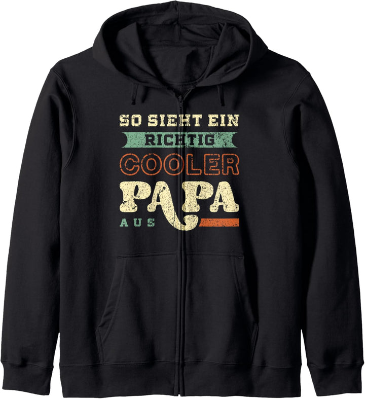 Cooler Papa Spruch, Vintage Look, Vatertag Kapuzenjacke