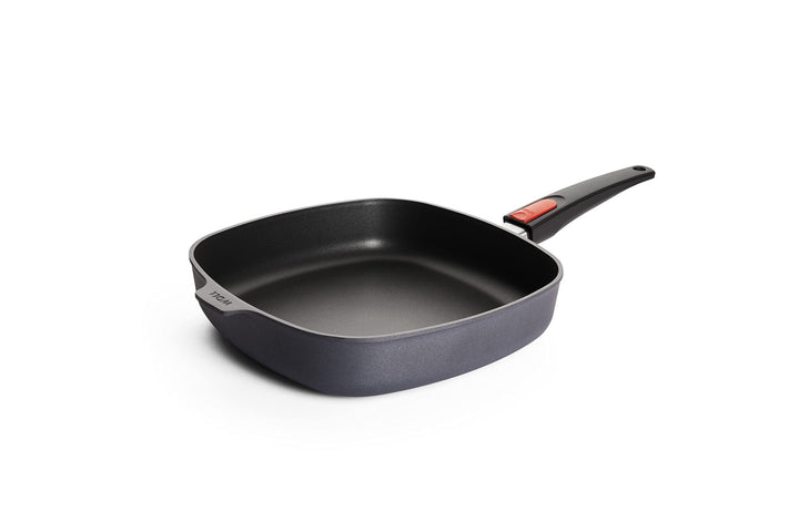 Woll – Diamond Lite Viereckpfanne 28×28 cm mit abnehmbarem Stiel – Antihaftpfanne aus Aluminiumguss,