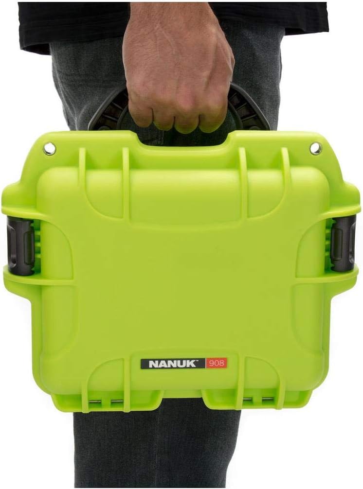 Nanuk 908 Hartschalenkoffer, wasserfest, Limettengrün Lime Leer, Lime Leer