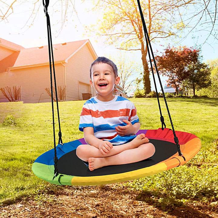RELAX4LIFE Nestschaukel aus Stahlrohr, Schaukel Outdoor, Garten-Schaukel Kinderschaukel, Tellerschau