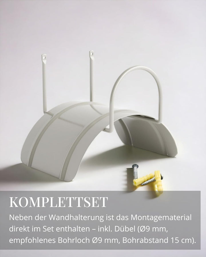 Livlig53 Gartenschlauch Halterung für 1/2 Zoll Schläuche bis 30m aus verzinktem Stahl, Wandhalterung