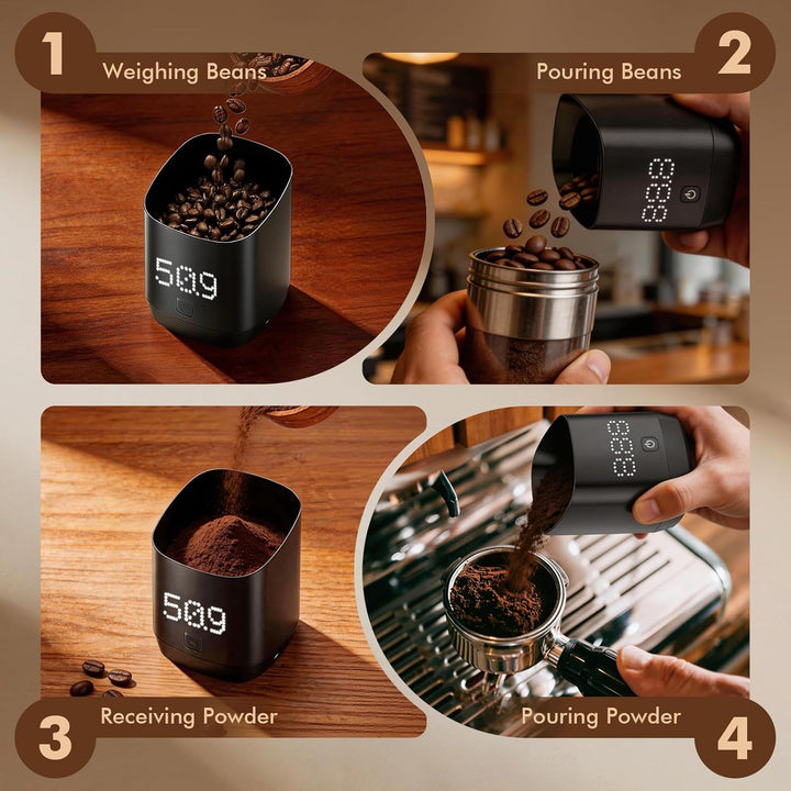 Digitale Kaffeewage mit LED-Display, Kaffee Waage mit LED-Display, Digitale Dosiermessbecher für Kaf