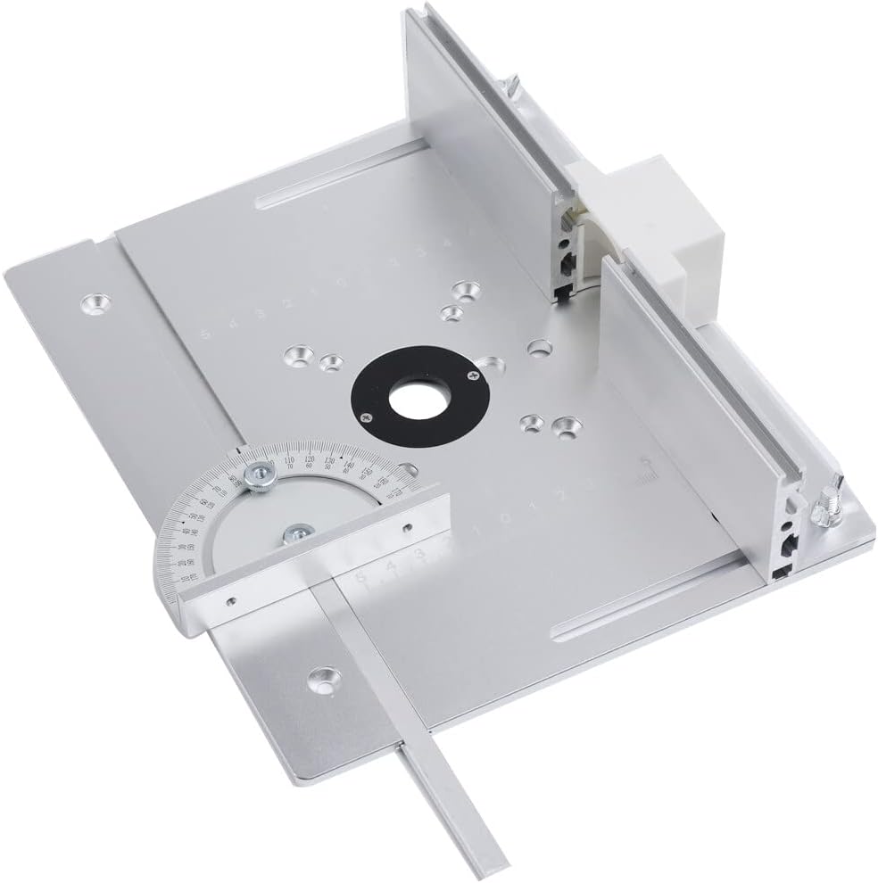 Lfhelper Frästisch Einlegeplatte Oberfräsentisch, Aluminium Fräse Tisch Werkbank, Holzfräsen& Hinter