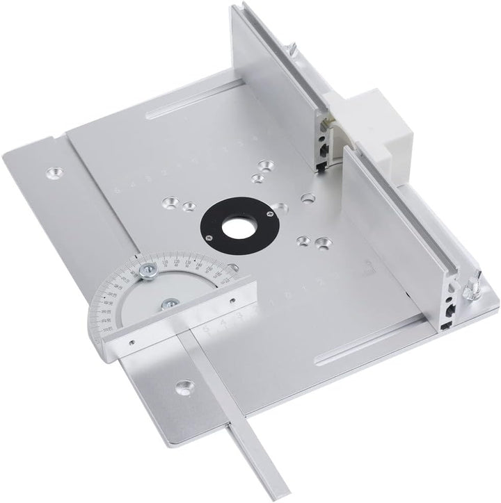 Lfhelper Frästisch Einlegeplatte Oberfräsentisch, Aluminium Fräse Tisch Werkbank, Holzfräsen& Hinter