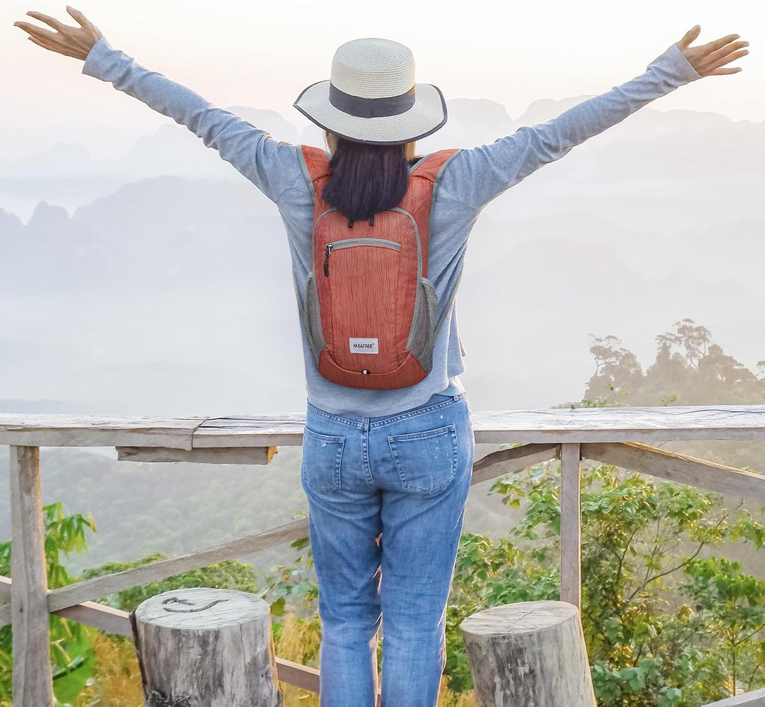 G4Free 10/15/20L Faltbarer Rucksack Klein, Wanderrucksack Leicht, Tagesrucksack Damen Herren für Wan