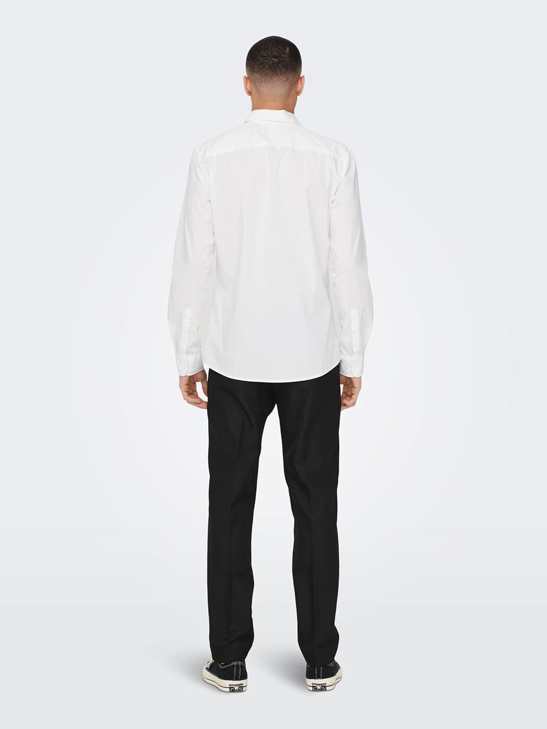 ONLY & SONS Male Popelin Hemd ONSANDY Popelin Hemd XS Weiss, XS Weiß