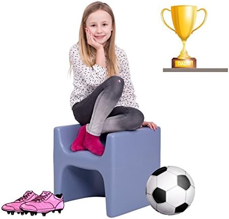 esku DADU Kinderhocker mit DREI Sitzhöhen für Innen- und Aussenbereich | wetterfester Wendehocker fü