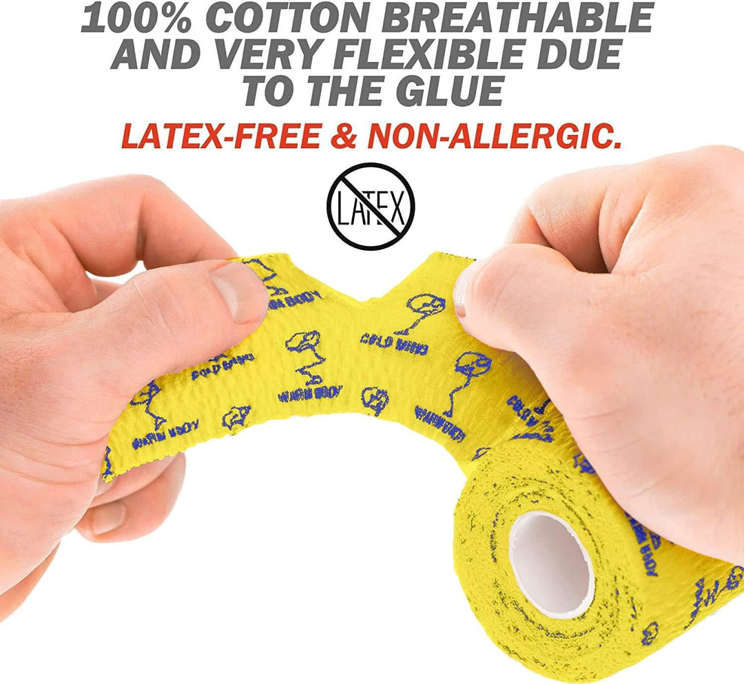 WARM BODY COLD MIND Hook Grip Tape für Gewichtheben - Baumwolle Weightlifting Thumb Tape für Powerli
