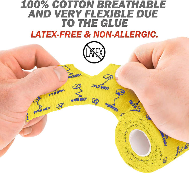WARM BODY COLD MIND Hook Grip Tape für Gewichtheben - Baumwolle Weightlifting Thumb Tape für Powerli