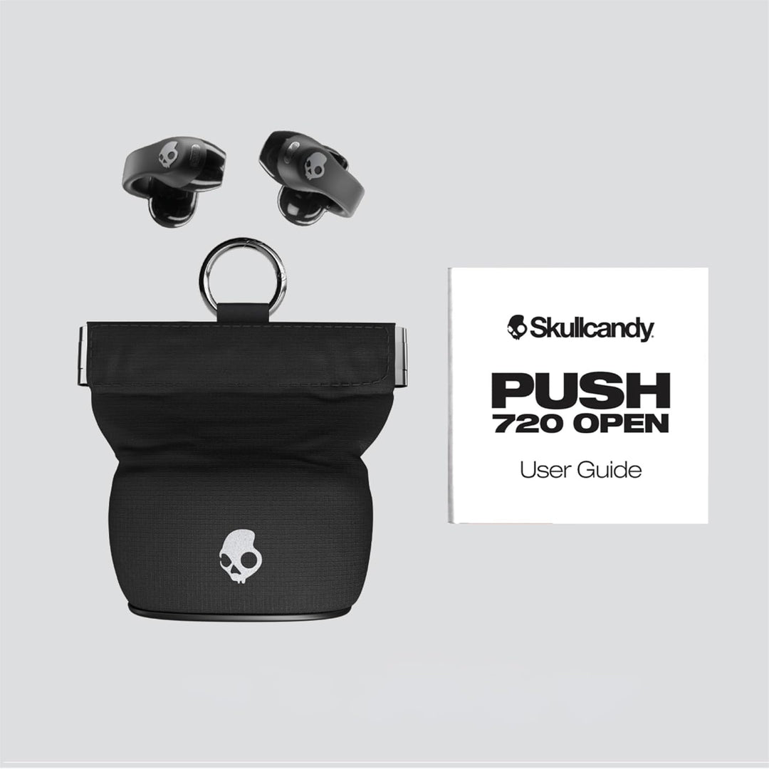 Skullcandy Push 720 Open Wireless Open Ear Bluetooth Earbuds, Headphones, Waterproof, Clip-On Lightw