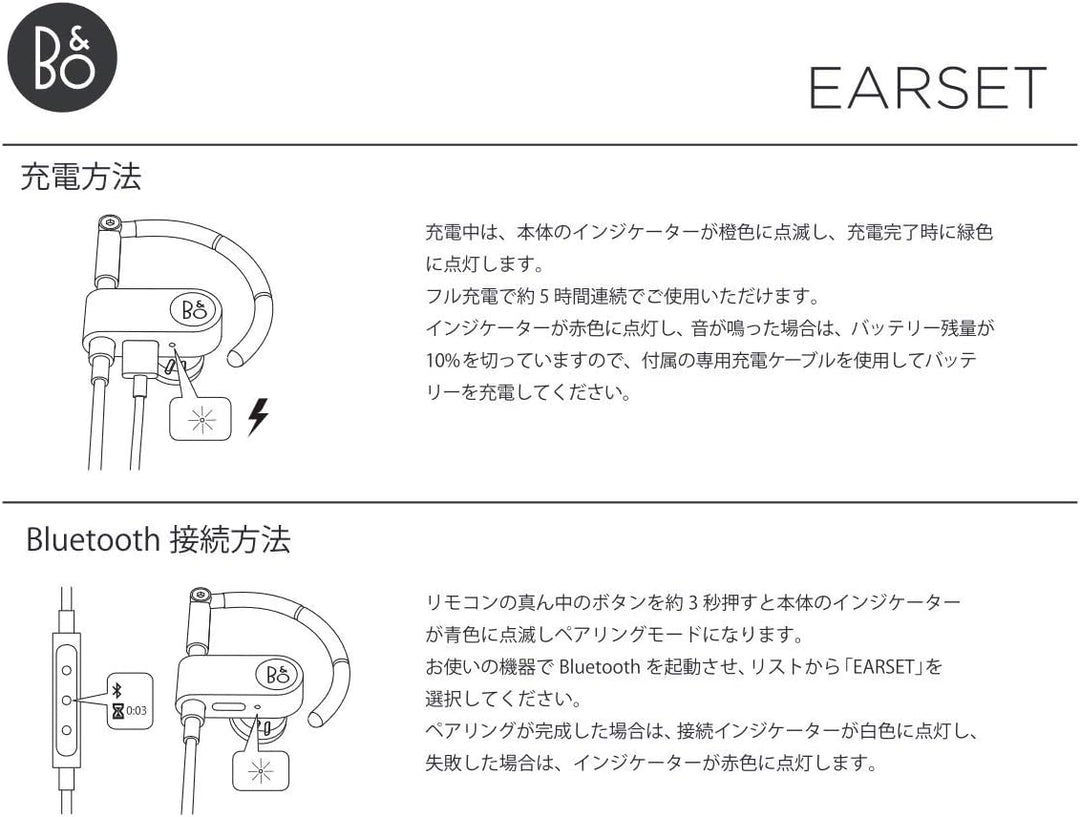 Bang & Olufsen Earset - erstklassige drahtlose Kopfhörer, Weiss Weiss Kopfhörer, Weiss Kopfhörer