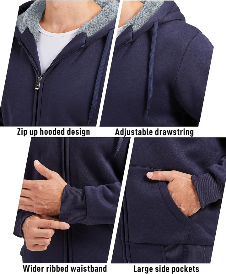 igeekwell Sweatjacke Herren mit Kapuze Winter Hoodie Dick Fleecejacke Herren Gefütterte Fleece Kapuz