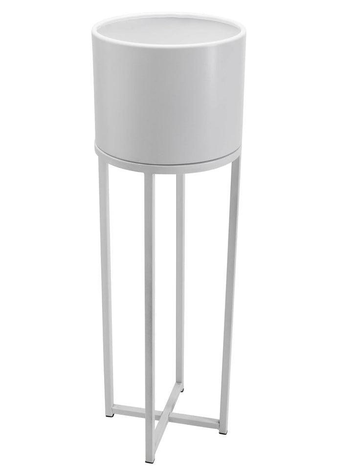 VIVANNO Blumentopf auf Ständer mit Beinen Füssen Gestell Elevate Cross 79 cm, Weiss 79x25x25 cm Cros