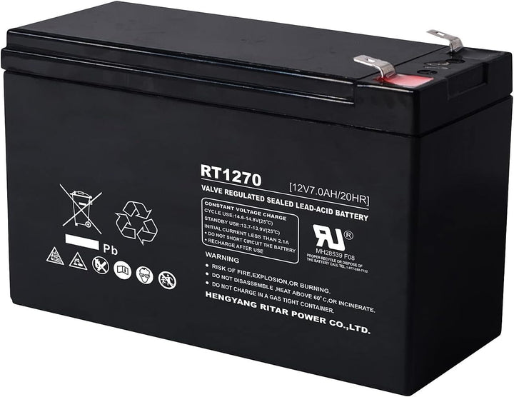 revolt 12V Akku: Wartungsfreie Blei-Akku-Batterie mit 12 V, 7,2 Ah, Flachstecker 4,8 mm (12 Volt Bat