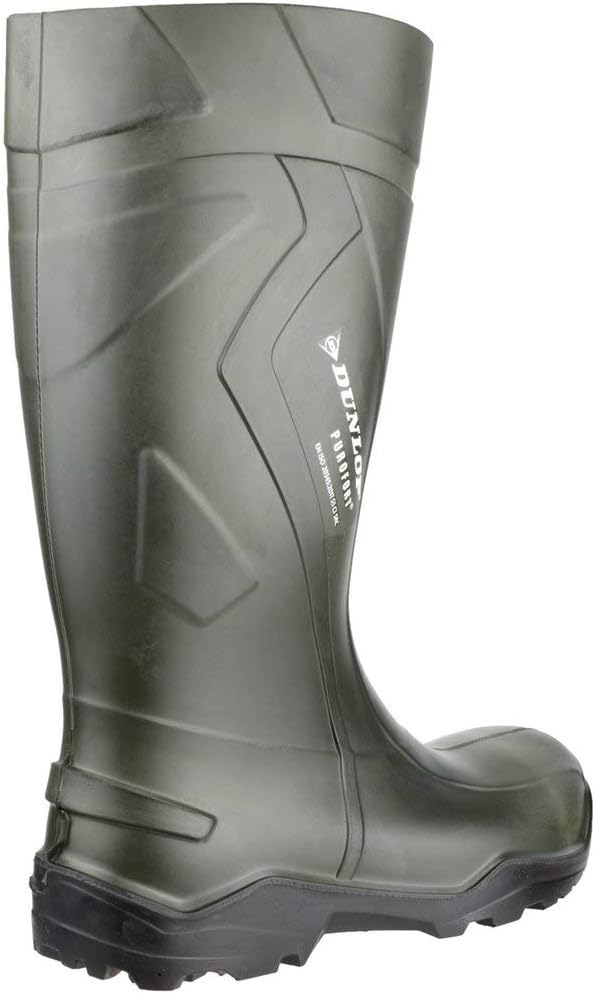 Dunlop C762933 S5 PUROF+ Unisex-Erwachsene Langschaft Gummistiefel 49/50 EU Dunkelgrün Schwarz, 49/5