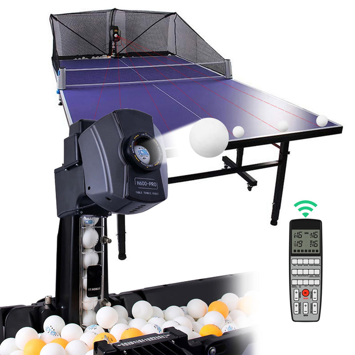 Tischtennis Roboter, Tischtennis Roboter Ballmaschine mit Netz, Table Tennis Robot für Einzeltrainin