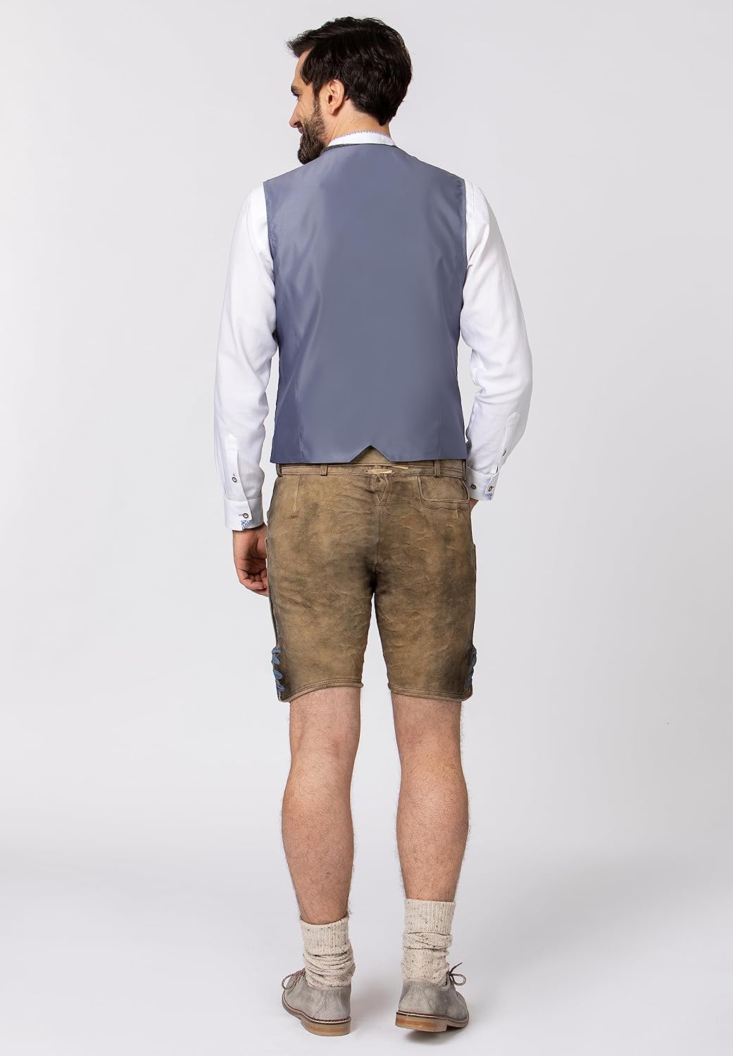 Stockerpoint Herren Trachtenweste 48 blau grau, 48 blau grau