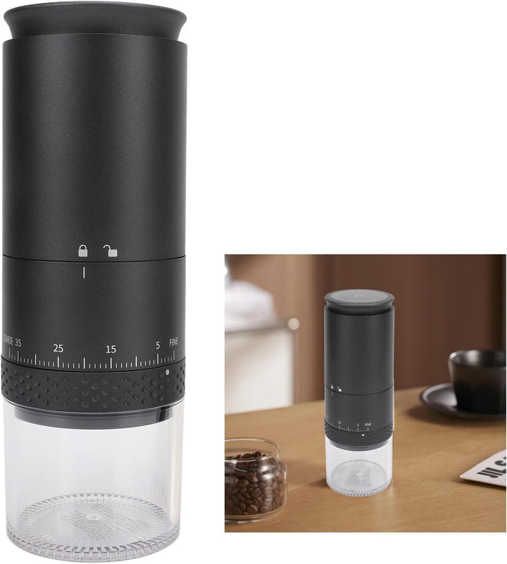 Cuifati Tragbare Electric Burr Coffee Mühle mit 38 Einstellbaren Einstellungen, USB -wiederaufladbar