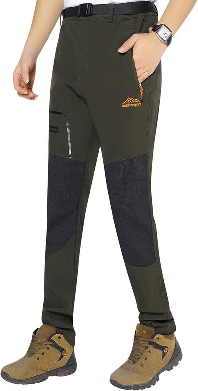 BenBoy Herren Wanderhose Wasserdicht Softshellhose Outdoorhose Winddicht Warm Gefüttert Skihose Snow