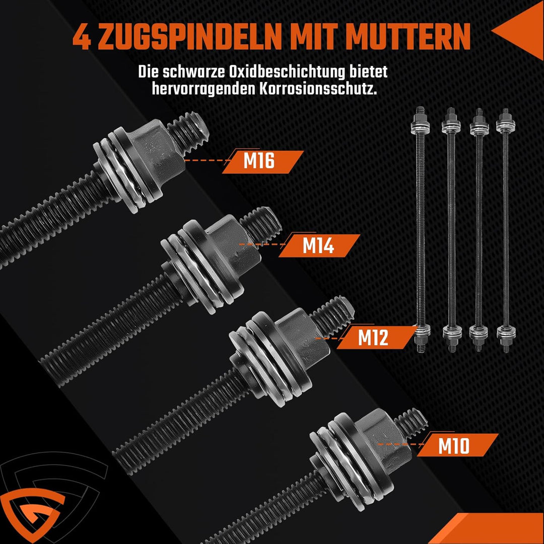 GEARMONSTER 26tlg Druckhülsen Zughülsen Satz, Radlager Gummibuchsen Abzieher Set, Abzieher Ausdrücke