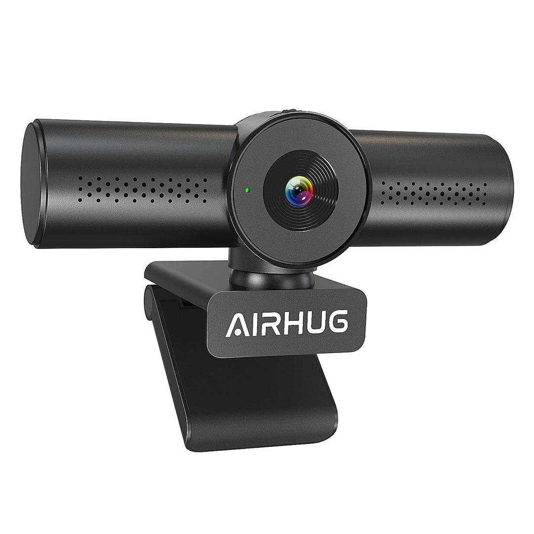 AIRHUG 4K 30fps Webcam-Sony 16MP Sensor,PDAF Autofokus,Auto-Lichtkorrektur,Zwei omnidirektionale Mik