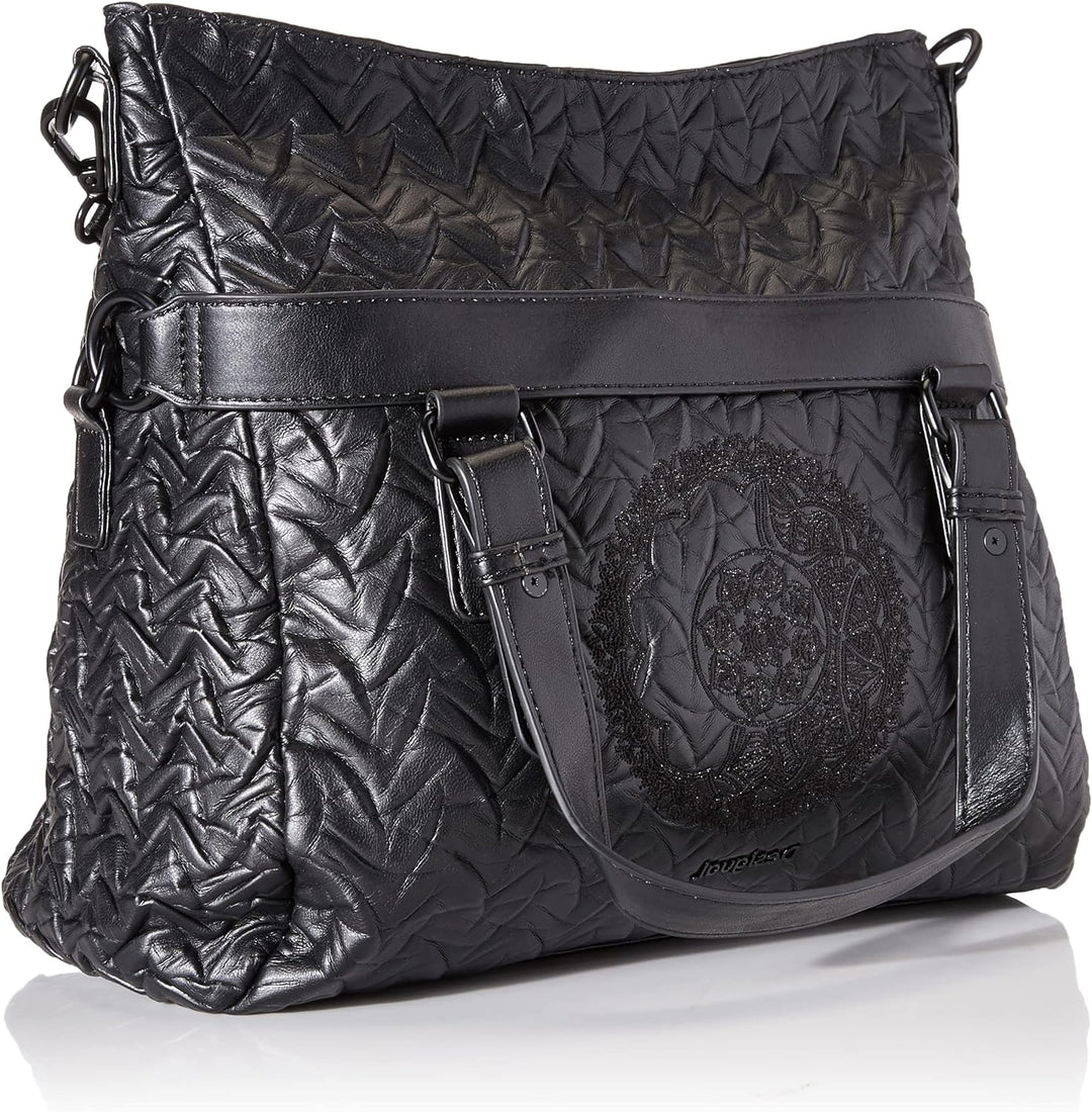 Desigual Damen Bols_azalea Loverty 2.0 Hand Bag, Schwarz, Einheitsgrösse EU