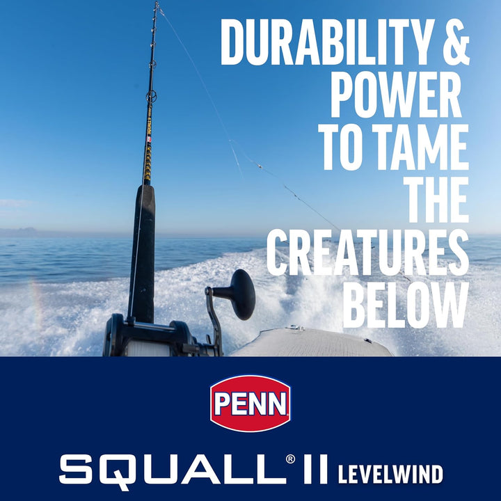 PENN Squall II Level Wind Konventionelle Angelrolle Squall II Level Wind 30LWLH, Squall II Level Win