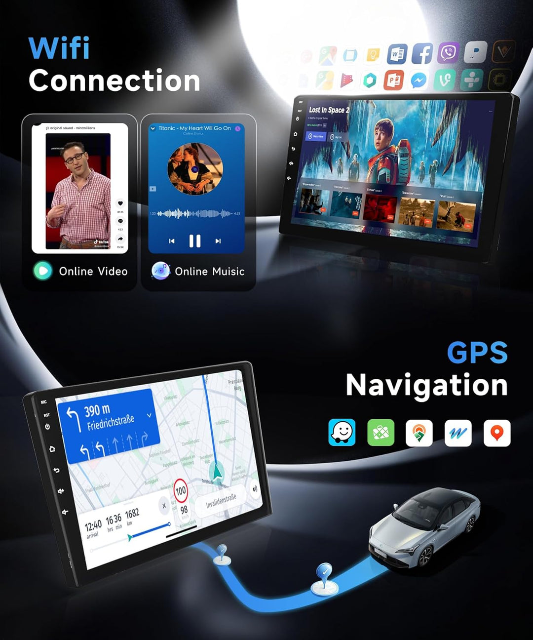 Rimoody 8 Kerne 6+128G Kabellos Carplay Android Autoradio für Nissan Qashqai J10 2006-2016 9 Zoll To
