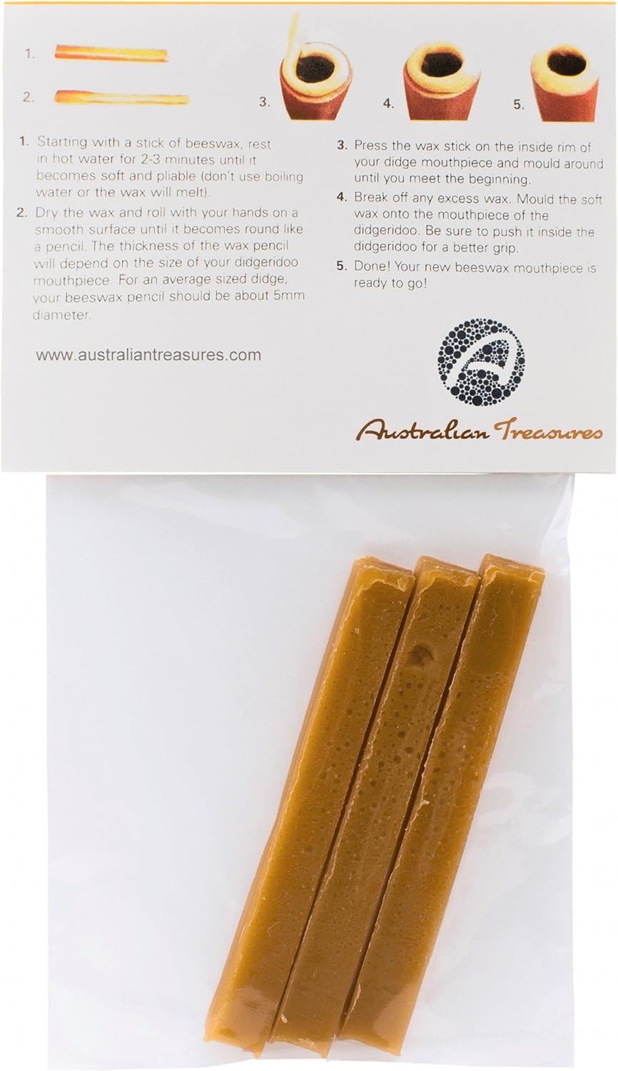 Australian Treasures - Bambus holz didgeridoo 120cm - Bienenwachs - Didgeridootasche - Didgeridoo fü