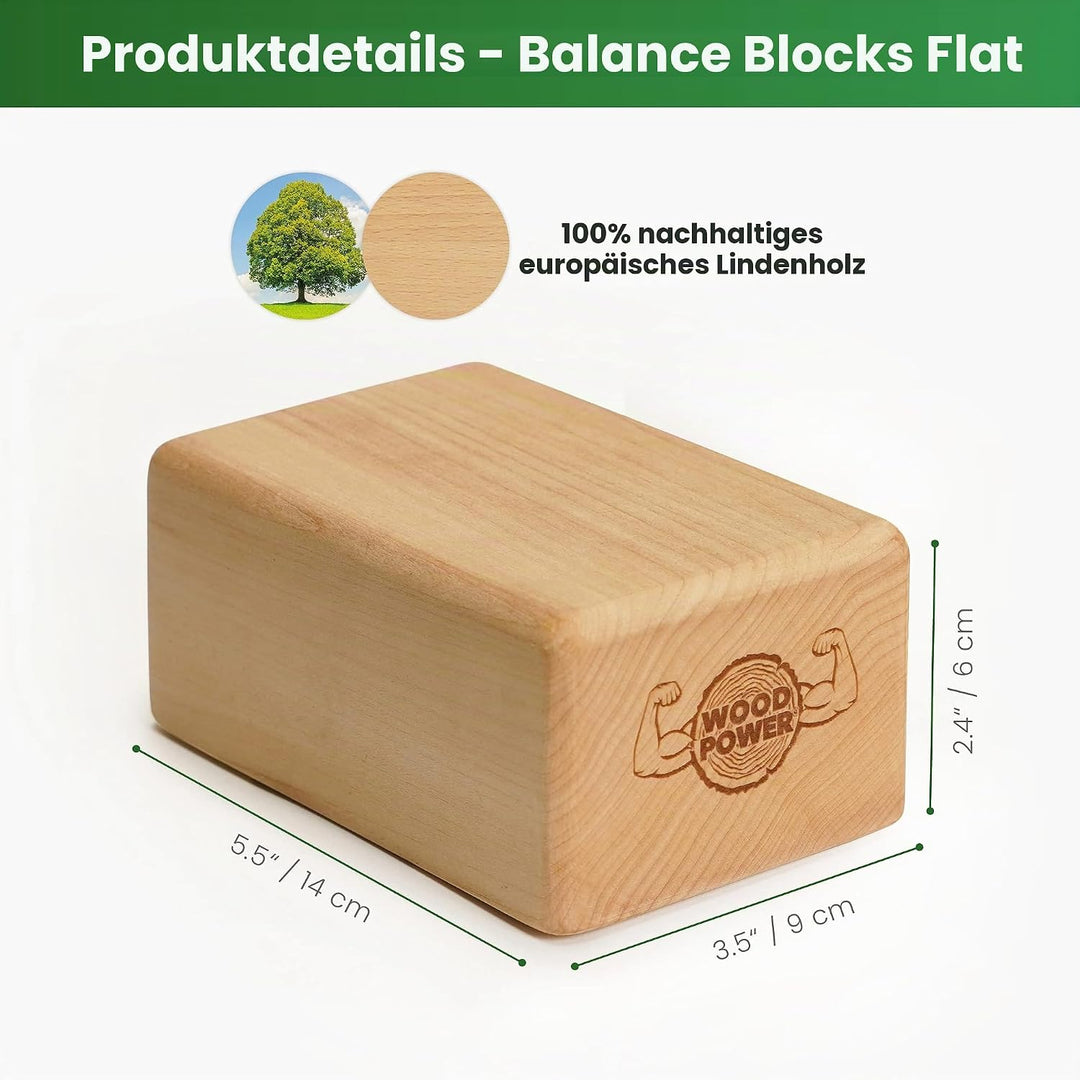 WOODPOWER BalanceBlocks - I Handstand-Klötze &amp; Yoga Block in einem - unterstütze Deine Handgelenke b